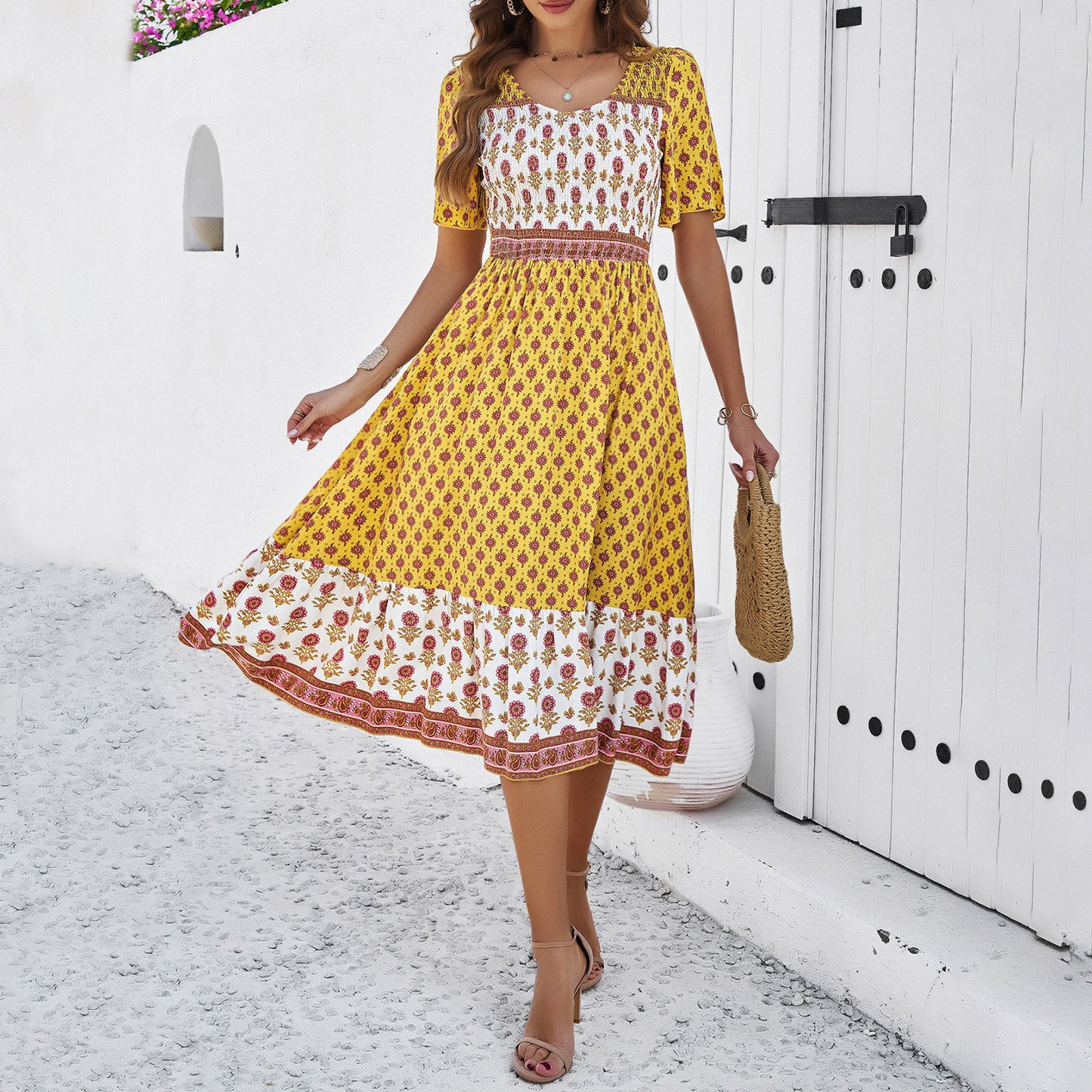 Robe d'été imprimée Juliette – Légèreté et élégance pour un été stylé