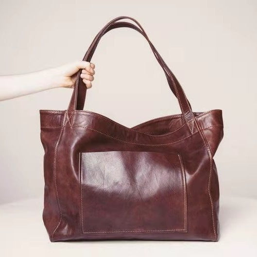 Élise – Sac cabas en cuir souple, élégant et spacieux