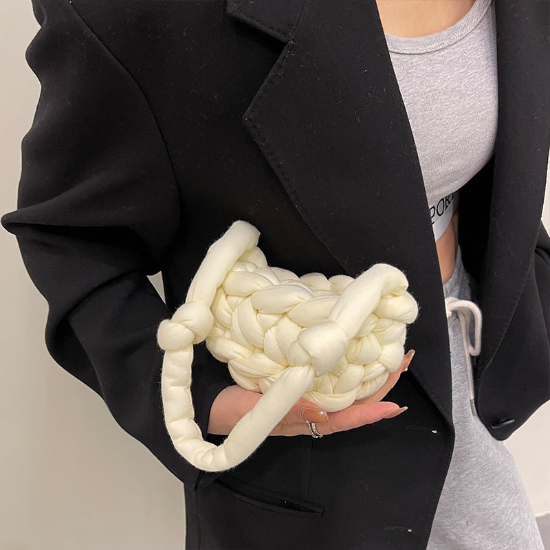 Sophie - Sac en Laine d'Islande Tissé à la Main - Matériau Crochet DIY