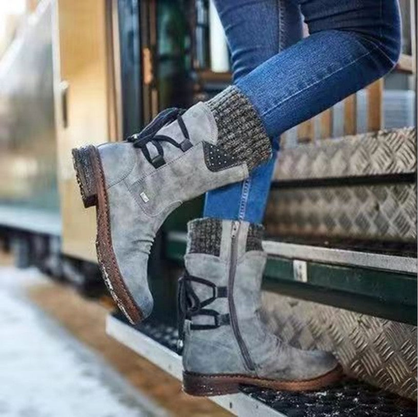 Bottines Rétro Louise en Laine – Élégance et Confort en Hiver