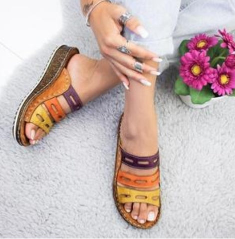 Clémence – Sandales ajourées femme confort colorées été