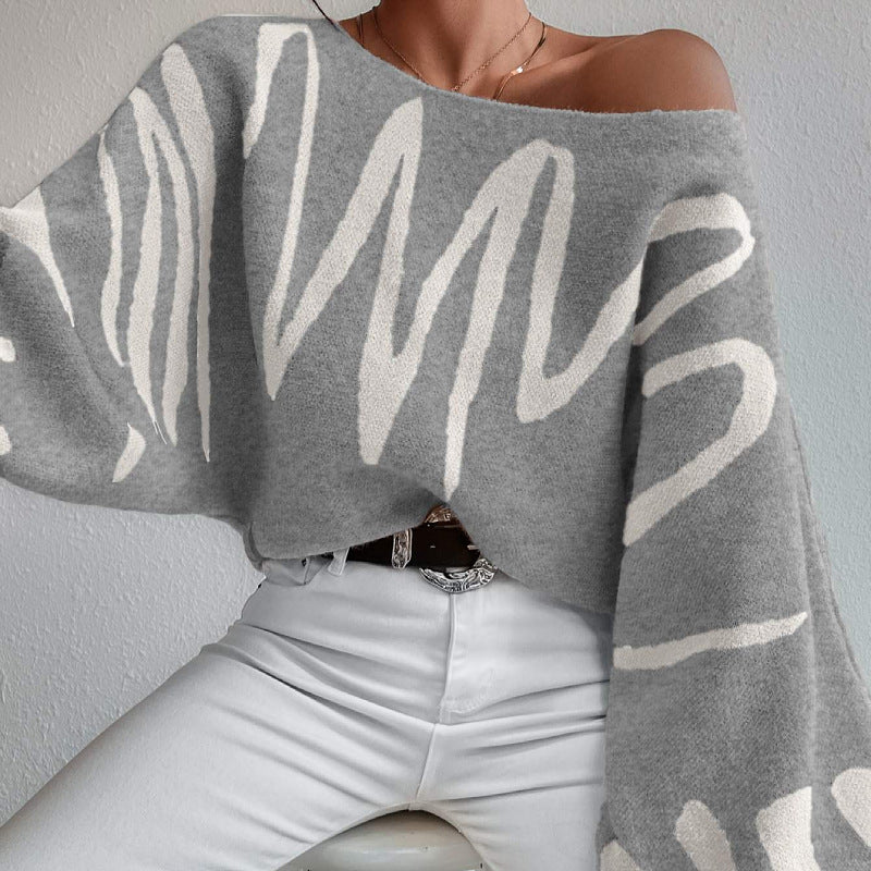 Pull à Manches Lanternes avec Imprimé : Le Top Tendance pour un Look Unique et Stylé
