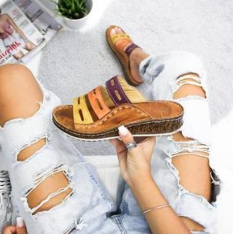 Clémence – Sandales ajourées femme confort colorées été