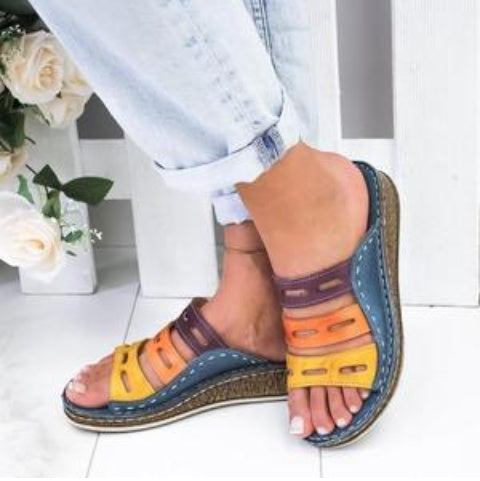 Clémence – Sandales ajourées femme confort colorées été