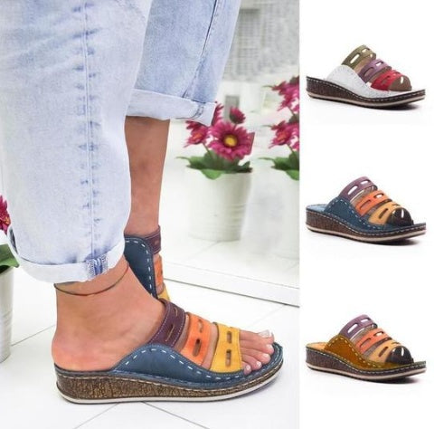 Clémence – Sandales ajourées femme confort colorées été