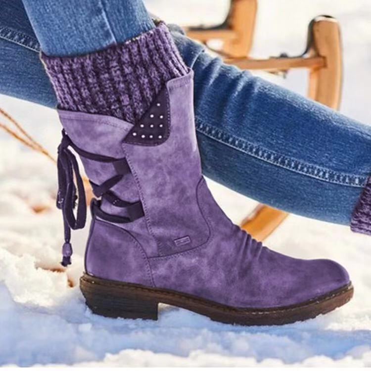 Bottines Rétro Louise en Laine – Élégance et Confort en Hiver