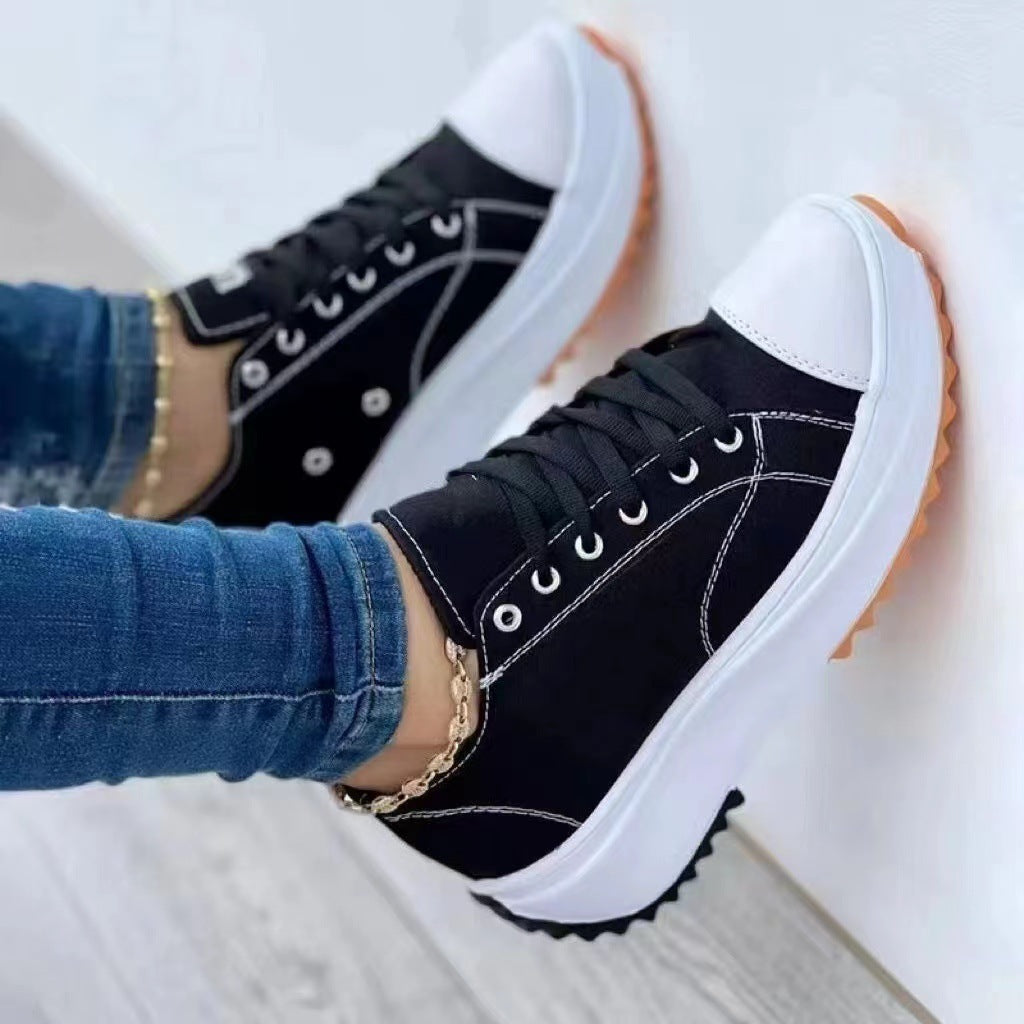 Élisa – Baskets Montantes en Toile pour un Style Casual et Intemporel