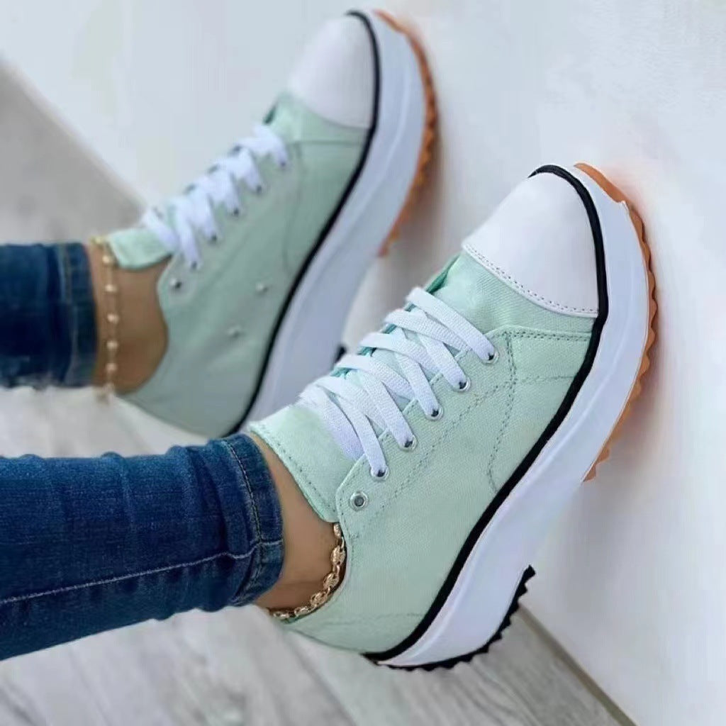 Élisa – Baskets Montantes en Toile pour un Style Casual et Intemporel