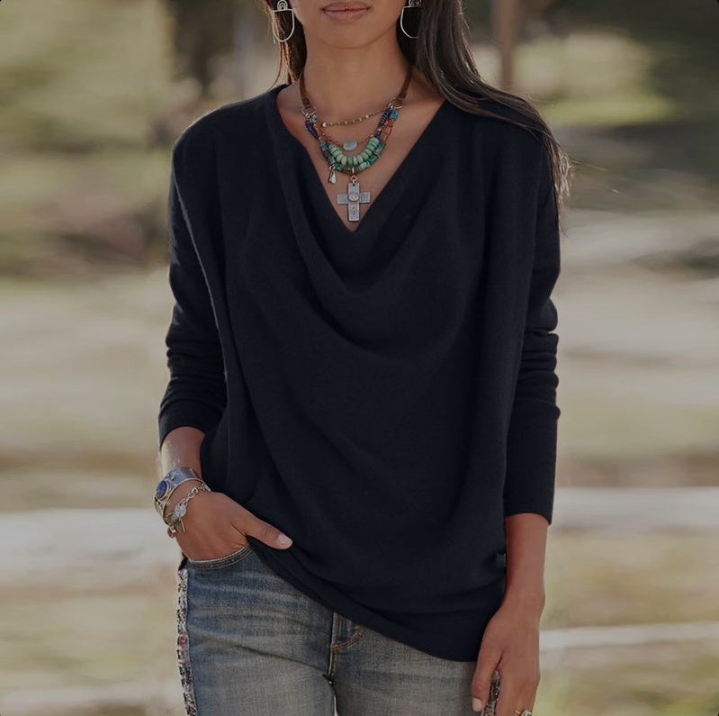 Léa – Pull femme à manches longues, alliant élégance et confort