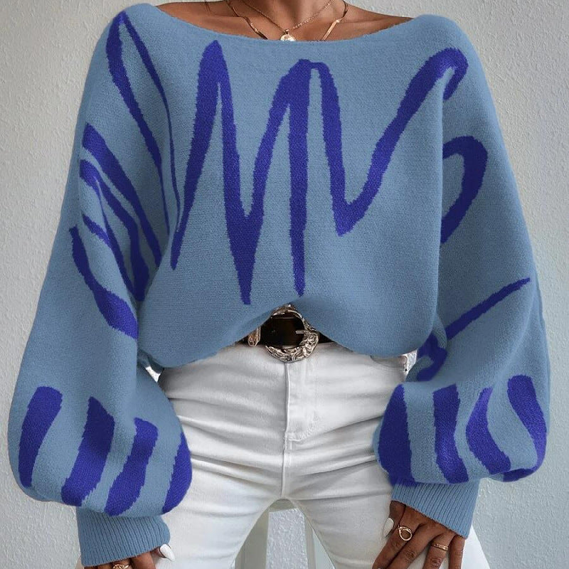 Pull à Manches Lanternes avec Imprimé : Le Top Tendance pour un Look Unique et Stylé