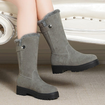 Louise – Bottines Courtes Fourrées pour un Hiver Chaleureux et Élégant
