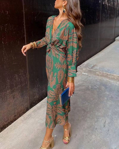 Léa – Robe d’Été Élégante et Légère avec Imprimé Artistique