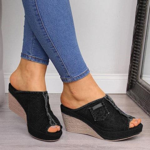 Sandales Compensées à Talons Hauts pour un Style Estival Chic