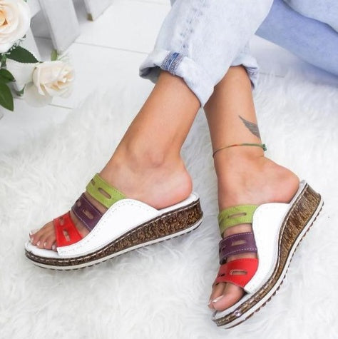 Clémence – Sandales ajourées femme confort colorées été