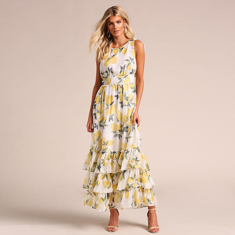 Élise – Robe Sans Manches Imprimée Sexy et Élégante – Légèreté et Raffinement