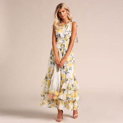 Élise – Robe Sans Manches Imprimée Sexy et Élégante – Légèreté et Raffinement