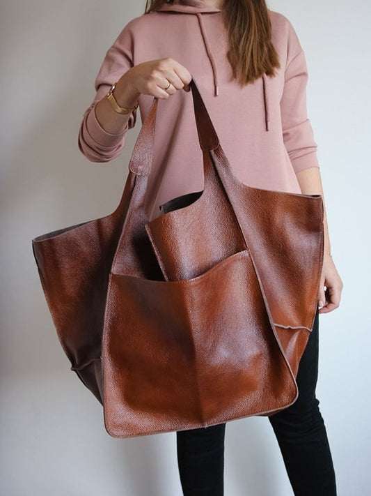Élise – Sac cabas en cuir souple, élégant et spacieux