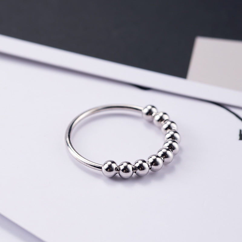 Bague Élise – Élégance Minimaliste en Perles d’Argent