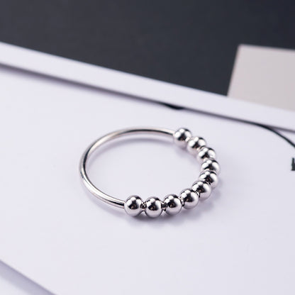 Bague Élise – Élégance Minimaliste en Perles d’Argent