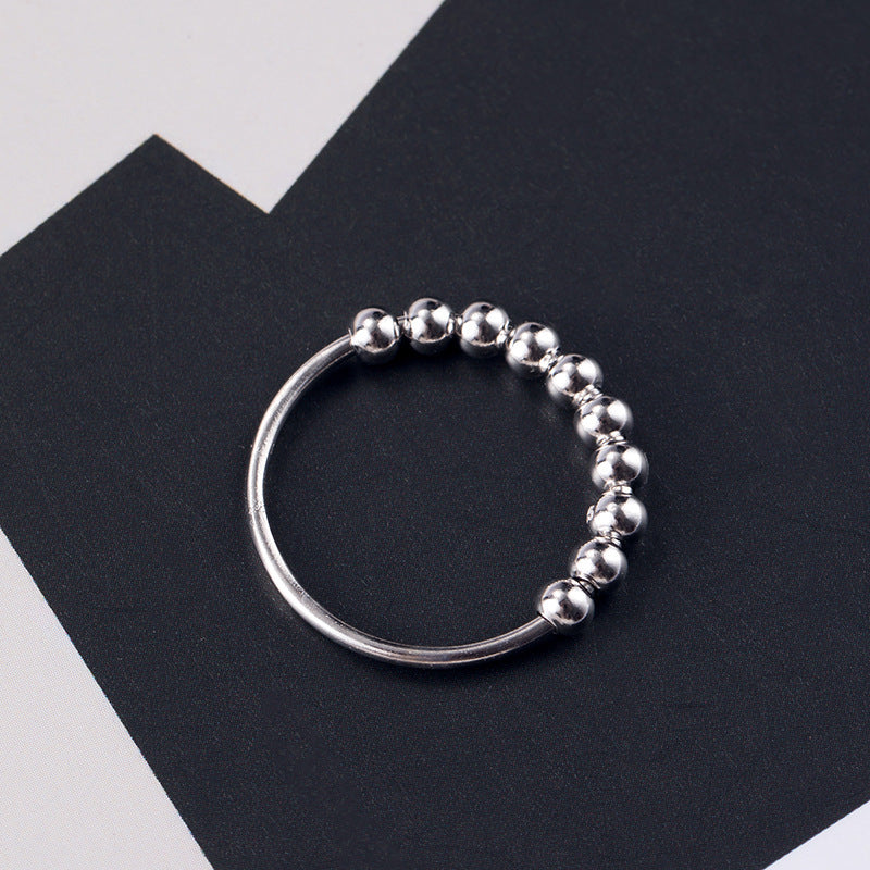 Bague Élise – Élégance Minimaliste en Perles d’Argent