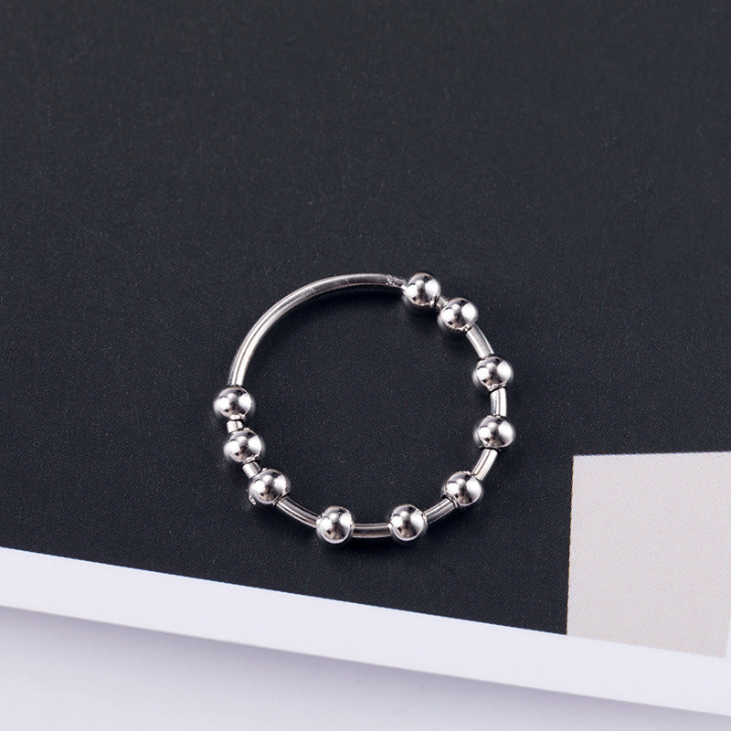 Bague Élise – Élégance Minimaliste en Perles d’Argent