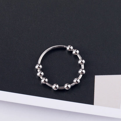 Bague Élise – Élégance Minimaliste en Perles d’Argent