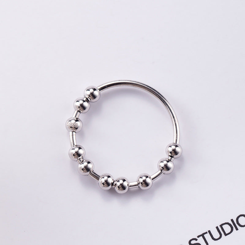 Bague Élise – Élégance Minimaliste en Perles d’Argent