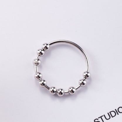 Bague Élise – Élégance Minimaliste en Perles d’Argent