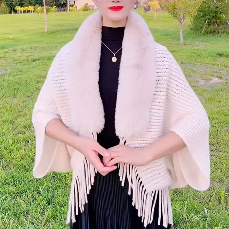 Éloïse - Châle en Laine Tricoté Épais, Confort et Élégance