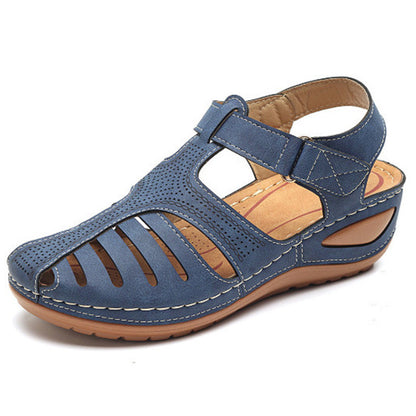 Charme Rétro – Sandales compensées au confort vintage