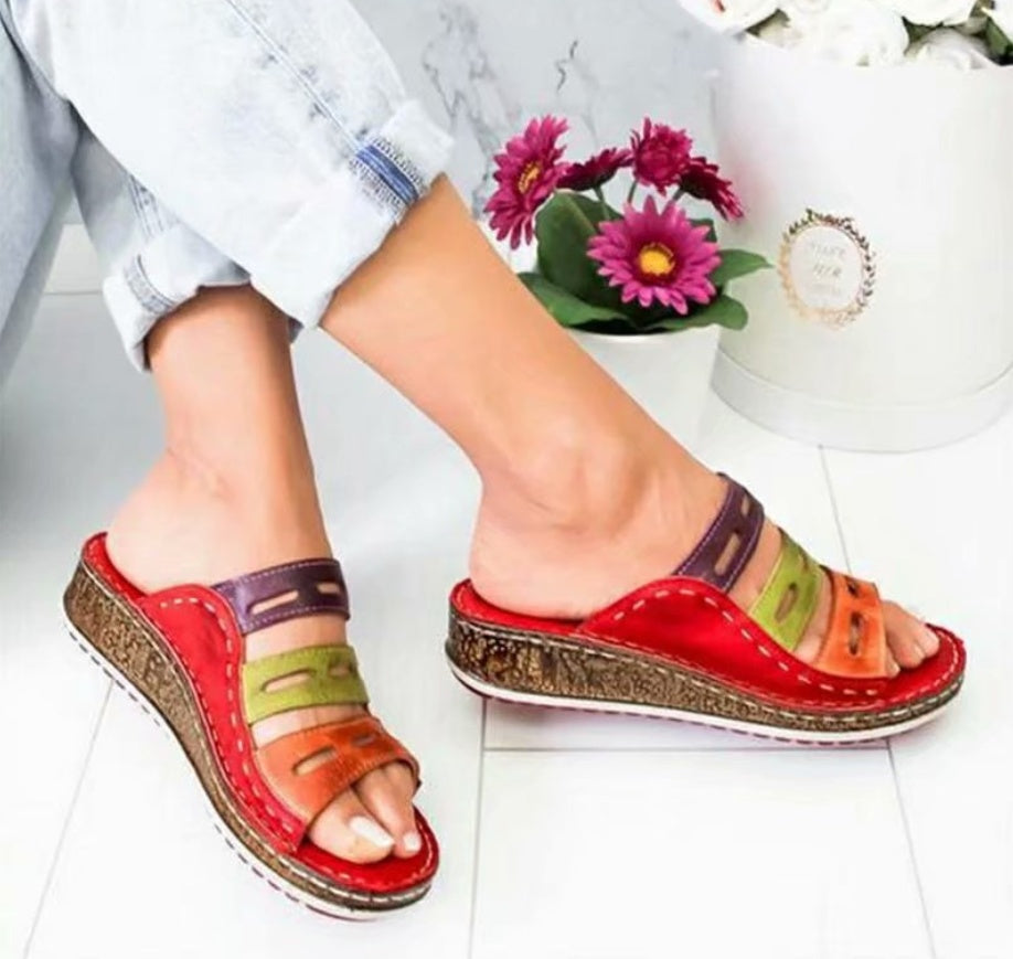 Clémence – Sandales ajourées femme confort colorées été