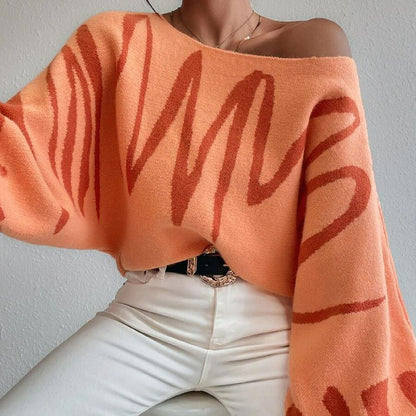 Pull à Manches Lanternes avec Imprimé : Le Top Tendance pour un Look Unique et Stylé
