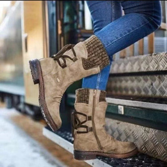 Bottines Rétro Louise en Laine – Élégance et Confort en Hiver