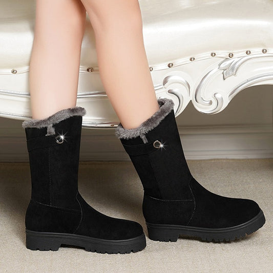 Louise – Bottines Courtes Fourrées pour un Hiver Chaleureux et Élégant