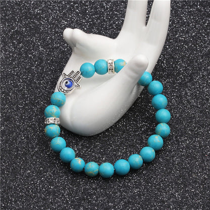 Bracelet Palmier en Perles Turquoise Margaux – Élégance Naturelle