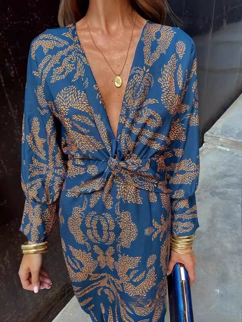 Léa – Robe d’Été Élégante et Légère avec Imprimé Artistique