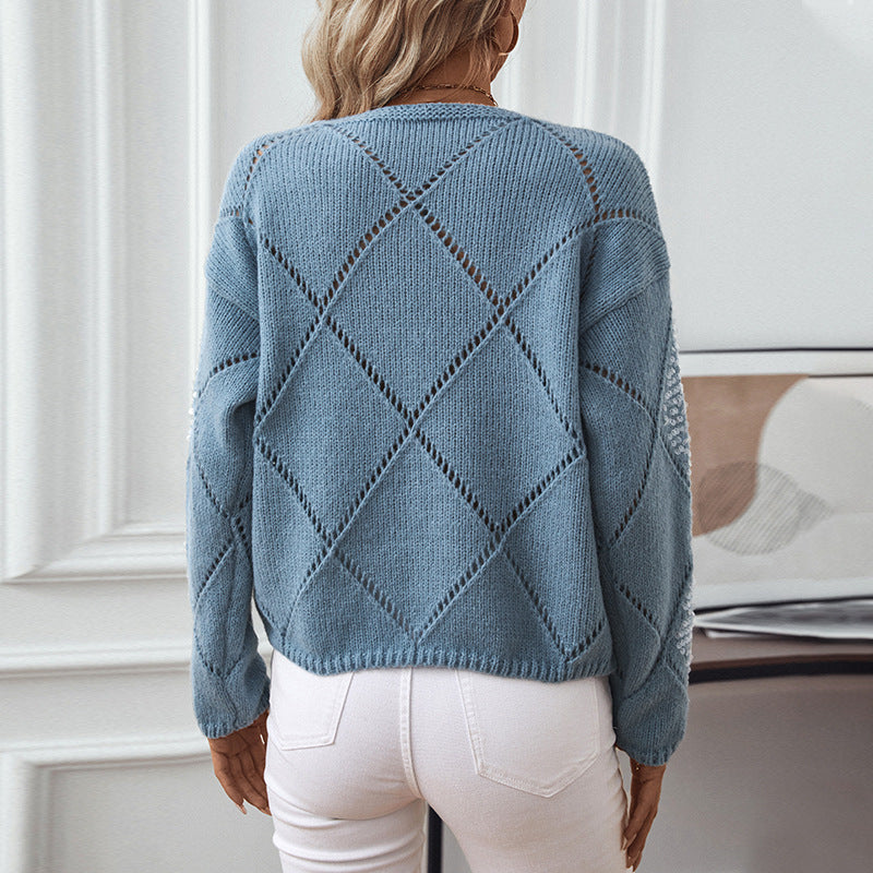 Manon –Pull-over ajouré à sequins , Élégance et confort