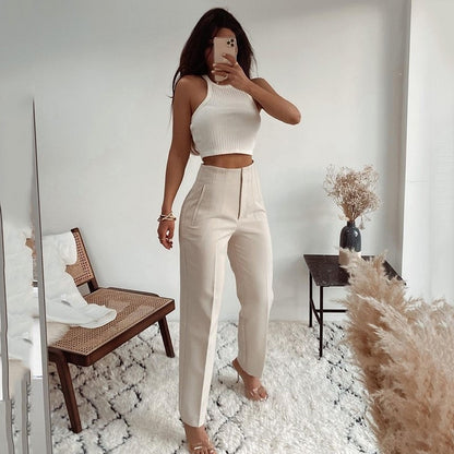 Élodie - Pantalon Droit Femme Chic | Élégance et Confort