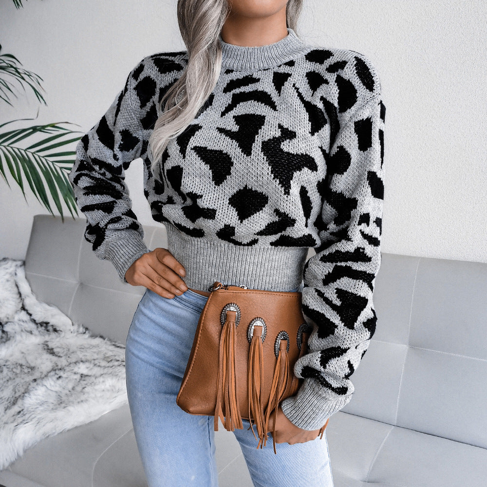 Pull court tricoté Clémence – Élégance sauvage et confort absolu