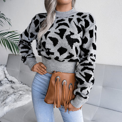 Pull court tricoté Clémence – Élégance sauvage et confort absolu