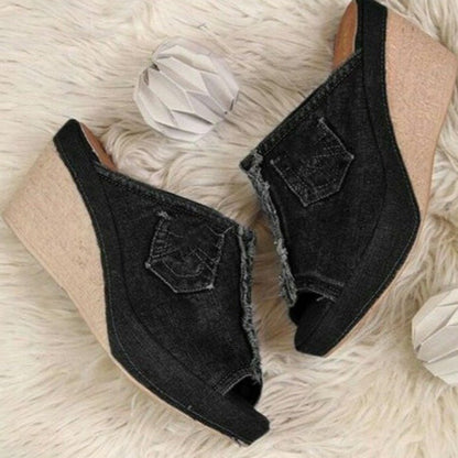 Sandales Compensées à Talons Hauts pour un Style Estival Chic