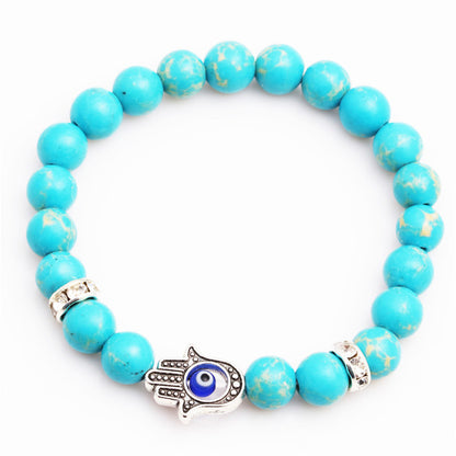 Bracelet Palmier en Perles Turquoise Margaux – Élégance Naturelle