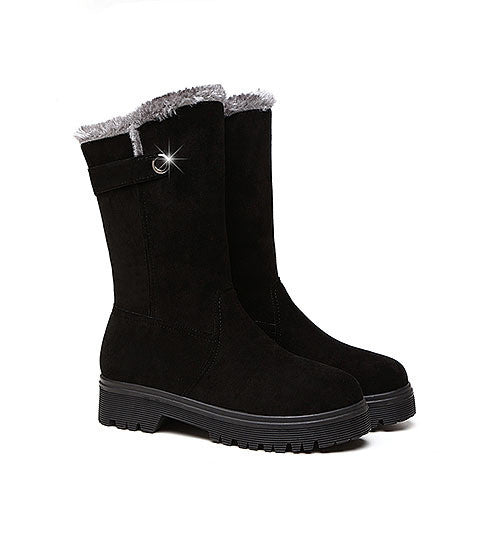 Louise – Bottines Courtes Fourrées pour un Hiver Chaleureux et Élégant
