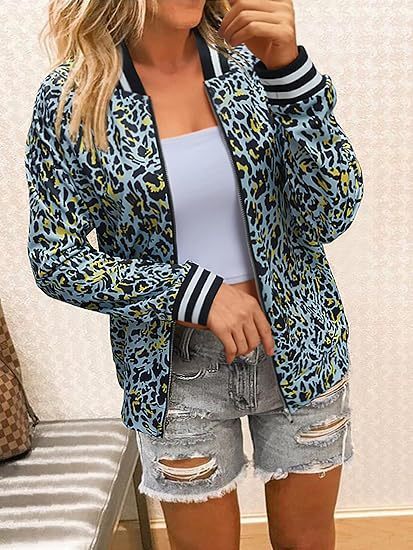 Veste Bomber Femme Lucie Royale : Élégance Décontractée avec Motif Géométrique 3D