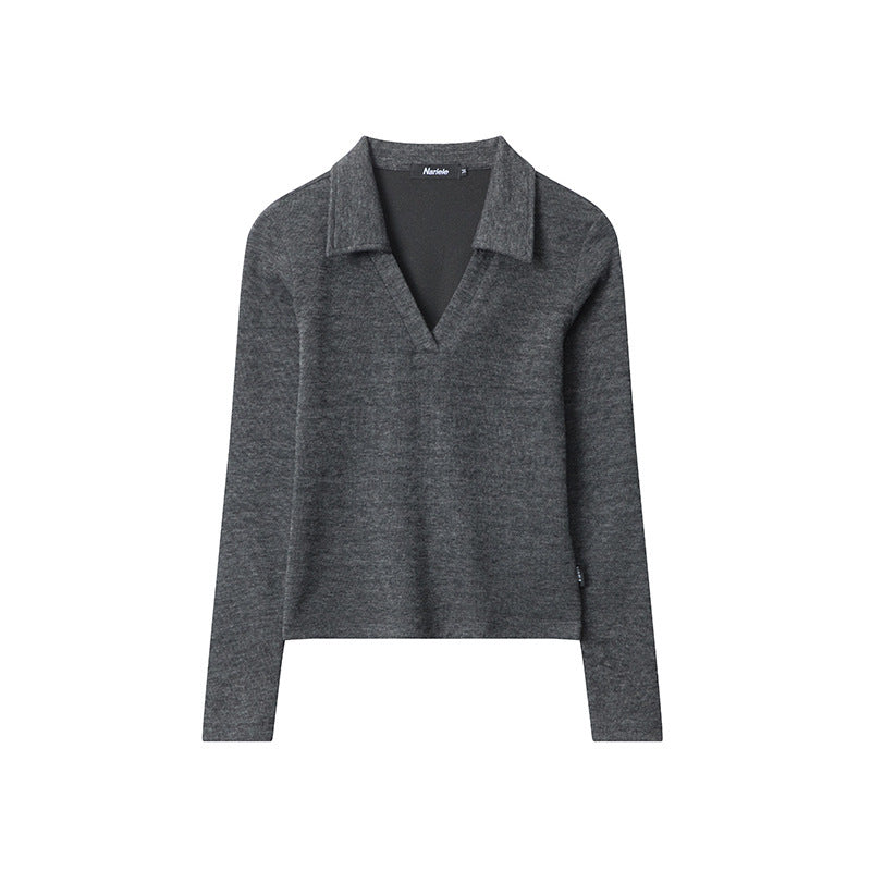 Clara – Polo cintré, élégance et confort intemporels, ajusté avec manches longues.