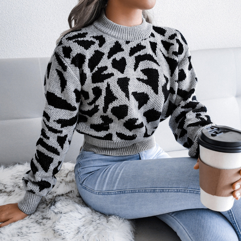 Pull court tricoté Clémence – Élégance sauvage et confort absolu