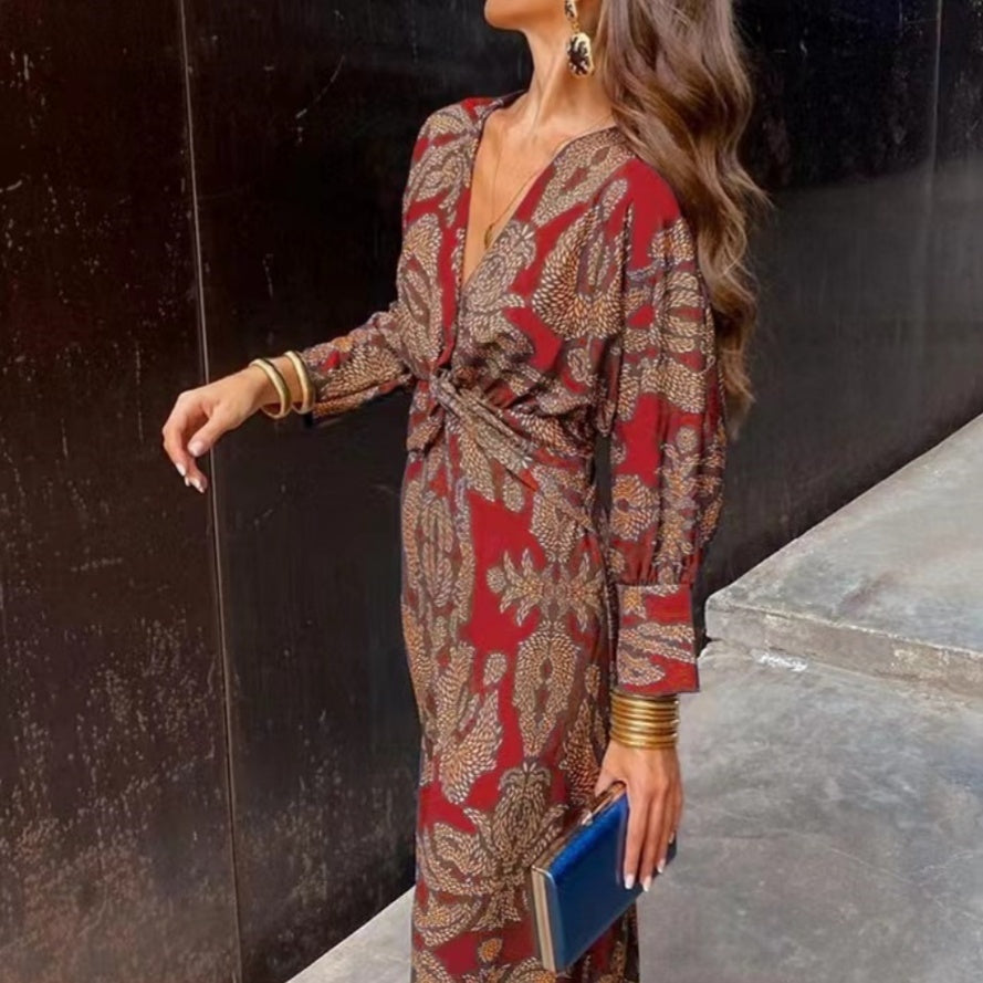 Léa – Robe d’Été Élégante et Légère avec Imprimé Artistique
