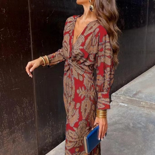 Léa – Robe d’Été Élégante et Légère avec Imprimé Artistique