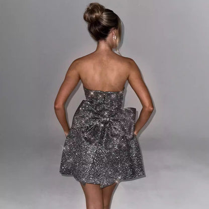 Ensemble Élégant Léa – Haut Bustier et Jupe Évasée Taille Haute