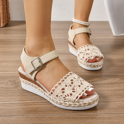 Chaussures d'été femme confortables en dentelle